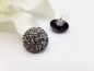 Preview: grosse grau Glitzer Ohrstecker